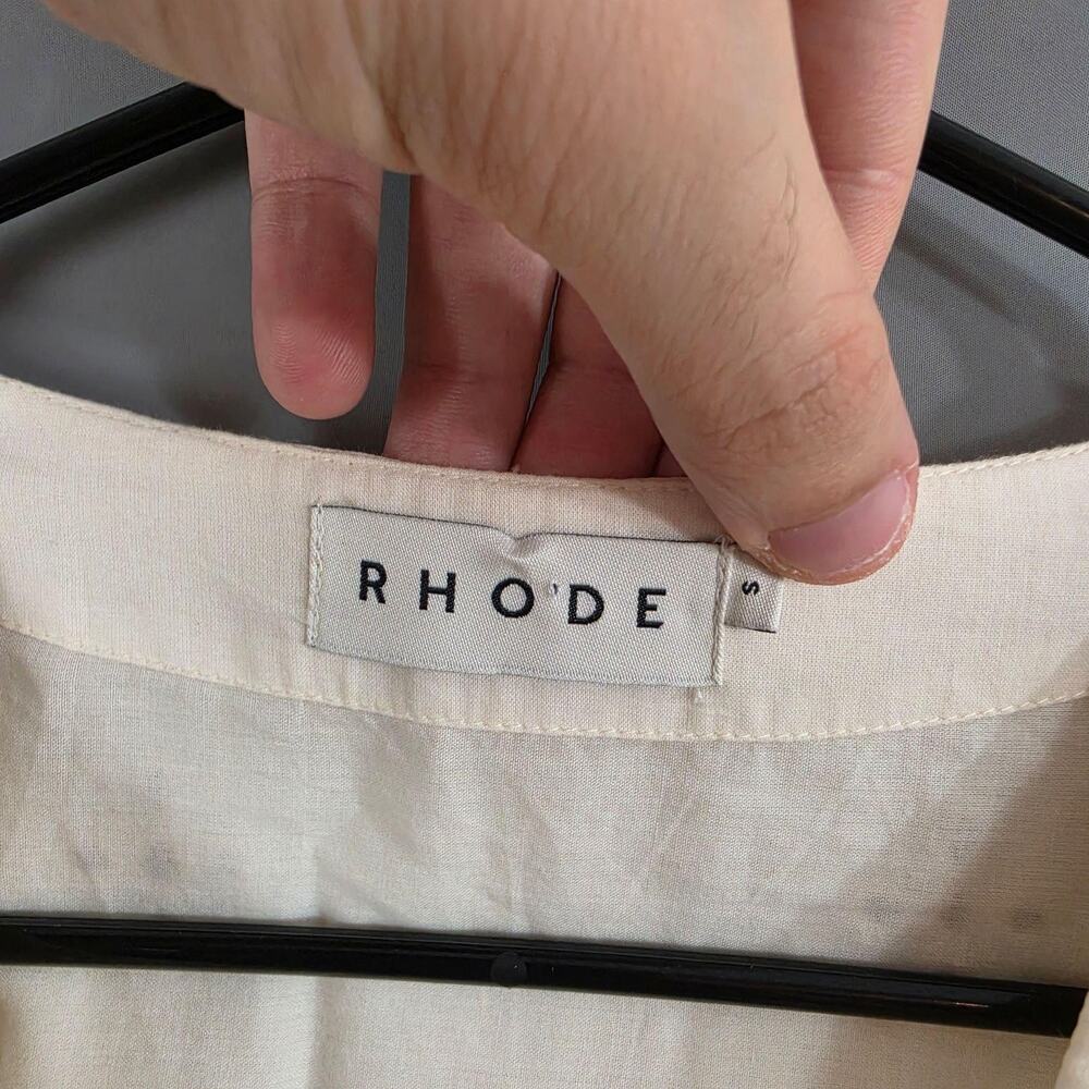 Rhode Dress Small Mira in Ivory Etoile Eyelet Lace Midi Boho Cottagecore Boho - Picture 8 of 14